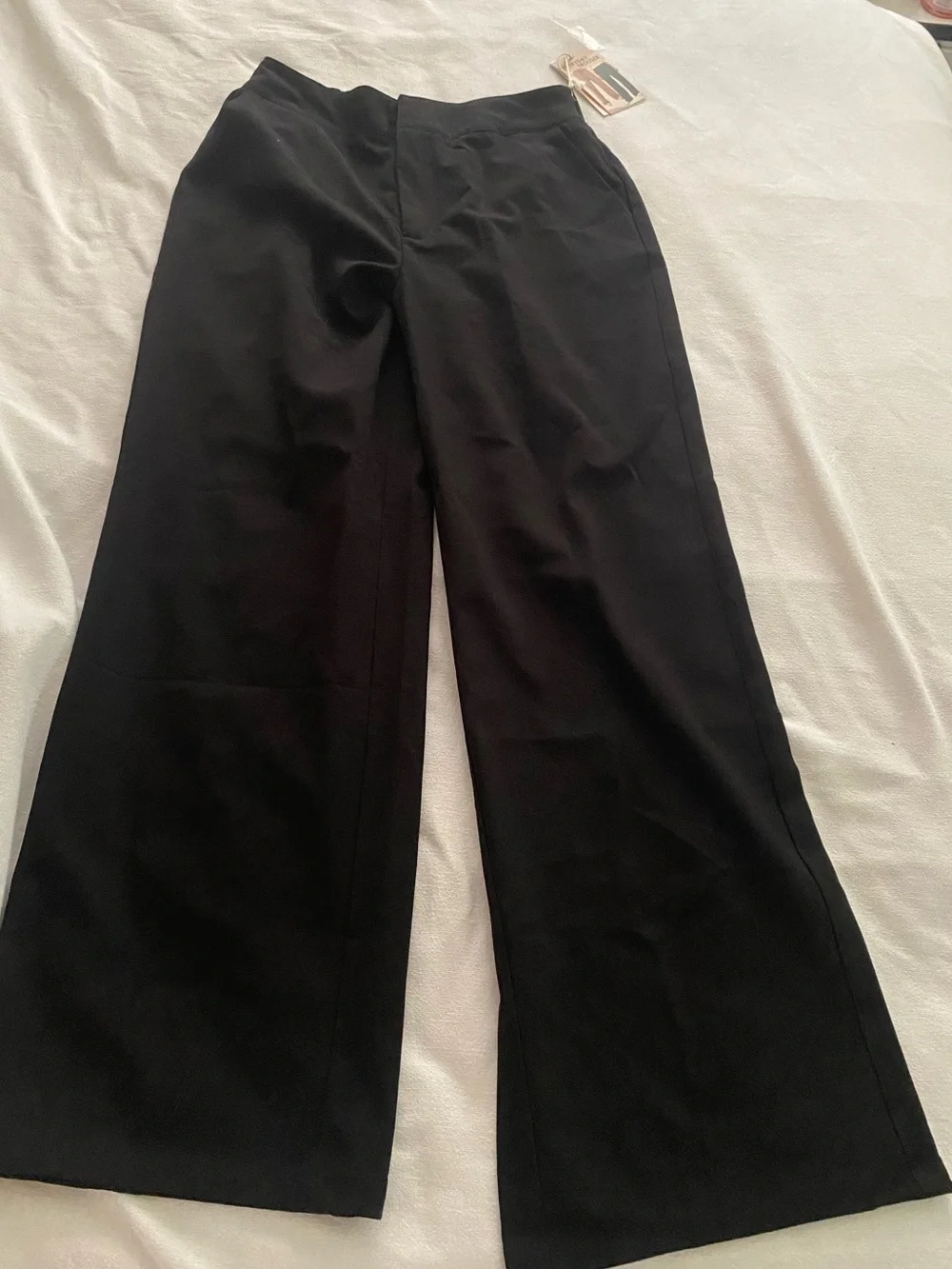 Wide Leg Women's Pants in Black